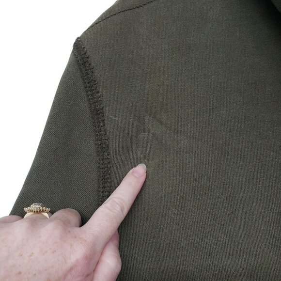 Y2K American Eagle Faux Fur Sherpa Lined Full Zip Hoodie Distressed Mens L Thick - Picture 7 of 10